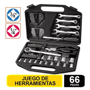 Juego Herramientas Tubos Llaves 66 Pzas Organizador