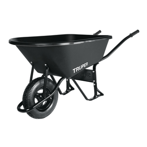 Carretilla Plástica 530 Kg Rueda Neumática 120 Ltrs
