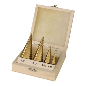 Set 4 Brocas Escalonadas Baño Titanio 4-12 4-20 4-32 4-39