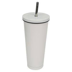 Vaso hermético 750 ml con bombilla blanco Just Home Collection