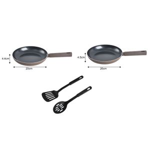 Set de 2 sartenes de aluminio y 2 utensilios Just Home Collection