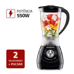 Licuadora Power 550w 1,5 Litros Negro Mondial 220v Negro/Plata L-28
