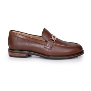 MOCASIN LORCA MARRON ZAPATO CLASICO MUJER CUERO