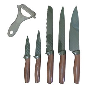 Juego De Cuchillos 6 Piezas Chef Pan Rallador Acero Inox Tm
