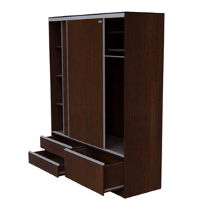 GRAN PLACARD EMC XL PUERTA CORREDIZA CON ZAPATERO Y 2 CAJONES 218x180x60 WENGUE (GPCXL18W)