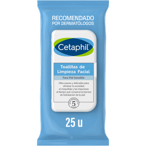 Cetaphil Toallas Humedas Limpieza Facial X 25 Unid