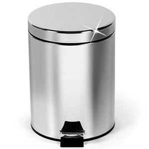 Cesto Residuos Tacho Basura Acero Inox Pedal 5 Lts