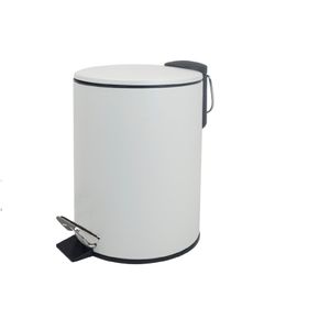 Cesto Residuos Tacho Basura Acero Pedal 3 Lts Color Blanco