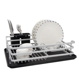 Escurre Seca Platos Aluminio Bandeja Cubiertero Hogar Actual