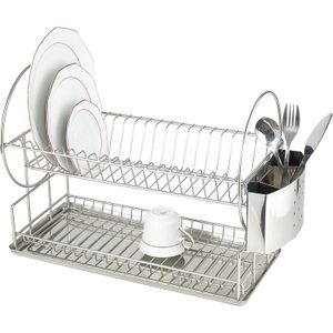Escurre Platos Cocina 44.5x21.5cm Acero Cromado Hogar Actual