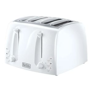 Tostadora Electrica Blanca Black + Decker 4 Panes 6 Niveles