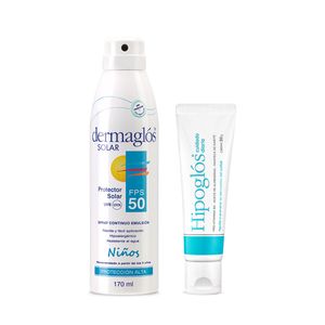 Hipoglos Set Crema Cuidado Diario 30g + Dermaglos Niños Fp50