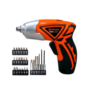 Destornillador Daewoo DASD15 Atornillador Electrico Inalambrico Con 25 Accesorios Color Naranja