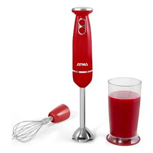 Mixer Minipimer Atma LMAT8527RP Licuadora De Mano Color Roja Con Batidor Y Vaso
