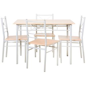 Juego de comedor mesa rectangular + 4 sillas
