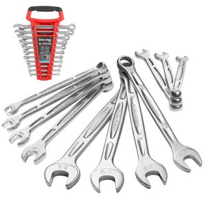 Set de Llaves Combinadas Fijas Boca Estriada 11 Pzs Duratech