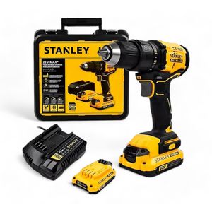 Taladro Atornillador 20v 13mm Stanley + 2 Baterías Y Maleta
