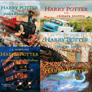 PACK HARRY POTTER ILUSTRADO DEL 1 AL 5