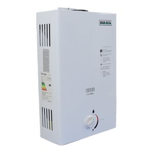 Calefon Bram-Metal 13 Lts Automatico Sin Llama Piloto Con Enc. A Pila Gas Envasado