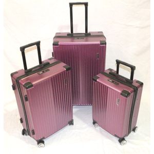 Set X 3 Valijas North Tiger Policarbonato 4 Ruedas 20/24/28 Abs+Pc Violeta