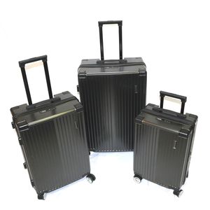 Set X 3 Valijas North Tiger Policarbonato 4 Ruedas 20/24/28 Abs+Pc Negro