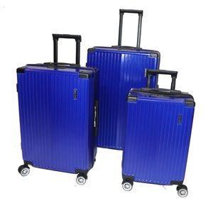 Set X 3 Valijas North Tiger Policarbonato 4 Ruedas 20/24/28 Abs+Pc Azul