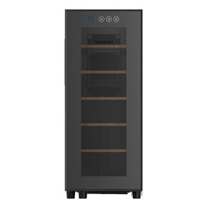 CAVA DE VINOS VONDOM T12 PARA 12 BOTELAS 12 A 18 GRADOS ESTANTES DE MADERA NEGRA