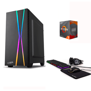 PC ARMADA GAMER AMD RYZEN 5 5600G 16GB SSD 960GB RGB 650W TECLADO/MOUSE/PAD/AURICULARES C/MIC