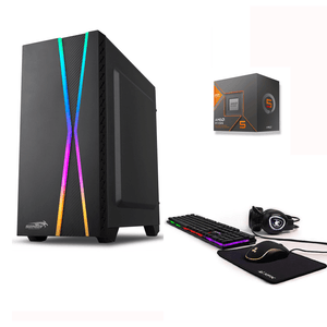 PC ARMADA GAMER AMD RYZEN 5 8600G 16GB SSD 960GB RGB 700W TECLADO/MOUSE/PAD/AURICULARES C/MIC