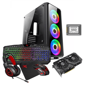 PC ARMADA GAMER AMD RYZEN 7 8700G 16GB SSD 960GB RTX4060 80PLUS TECLADO/MOUSE/PAD/AURICULAR RGB