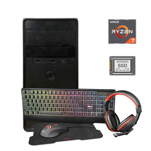 PC ARMADA GAMER AMD RYZEN 7 5700G 8GB SSD 480GB TECLADO MOUSE PAD AURICULAR