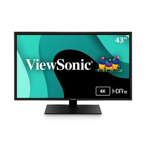 Monitor 43" Viewsonic VX4381-4K,  resolucion UHD 4K, HDR10, bordes delgados