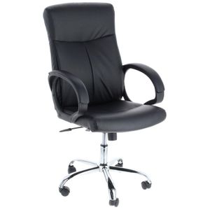 Silla de escritorio gerencial regulable negra Just Home Collection