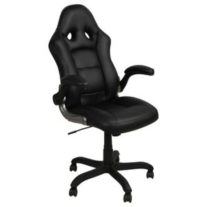 Silla de escritorio gamer regulable negra Just Home Collection
