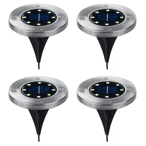 Estaca Solar Pinche 8 Leds Cálida Nexum X 4 Unidades