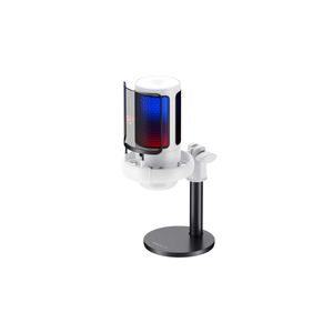 Micrófono Gamer Havit Gk50 Usb Blanco Rgb Con Condensador