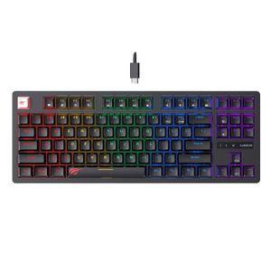 Teclado Gamer Havit Kb892lb Mecánico Tkl Rgb Blue Switch