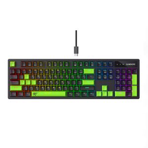 Teclado Gamer Havit Kb893l Mecánico Negro 100% Blue Switch