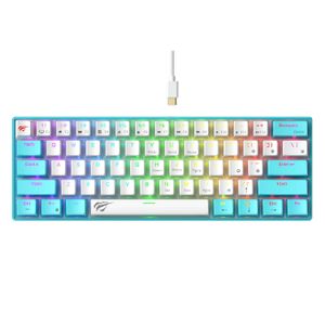 Teclado Gamer Havit Kb903lbw Mecánico 60% Usb C Switch Red
