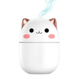 Humidificador Aromático  Blanco Gadnic Gatito LED 250ml