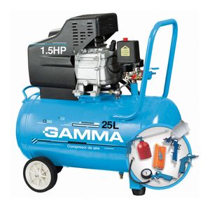 Kit Compresor de Aire Gamma 25Lts G2852KAR 1.5HP 220v 50Hz Monofásico