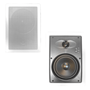 Parlantes Bafles Pared Techo Funcional Rectangular Blanco X2