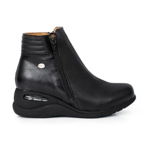 BOTA SHARON NEGRA BOTINETA COMODA MUJER CUERO