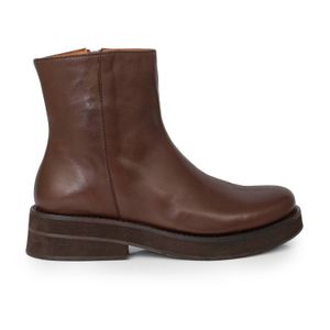 BOTA ENOLA MARRON CUERO CLASICO MUJER BORCEGO