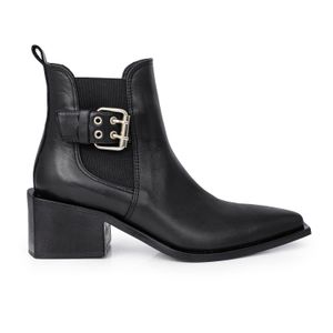 BOTA CRAVENS NEGRA CLASICO VESTIR MUJER CUERO