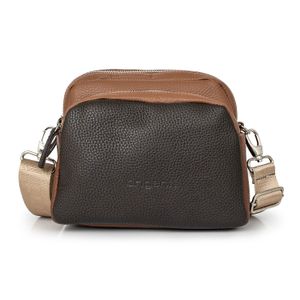 CARTERA ARBO CHOCOLATE BANDOLERA BOLSO CUERO MUJER