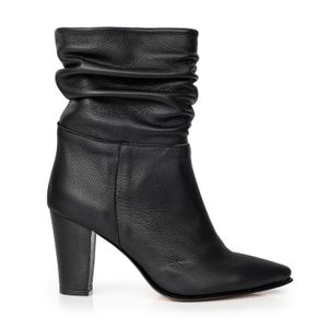 BOTA KYLIE NEGRA BOTINETA MUJER CUERO ELEGANTE