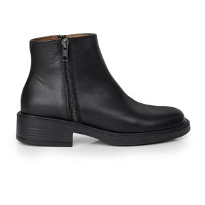 BOTA MERIDIAN NEGRA BOTINETA CUERO MUJER CLASICA
