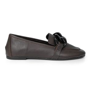 MOCASIN SIMBO CHOCOLATE MUJER ZAPATOS CUERO VESTIR