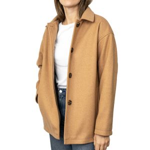 CAMISACO DAPHNE CAMEL ABRGO ALGODON CLASICO MUJER